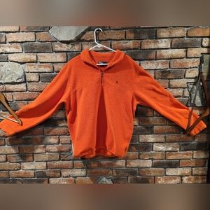 Vintage 90s Polo Sport Ralph Lauren OrangeQuarter Zip Fleece Pullover